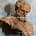 popular design metal crafts antique bronze old man bust statue as gift decoration